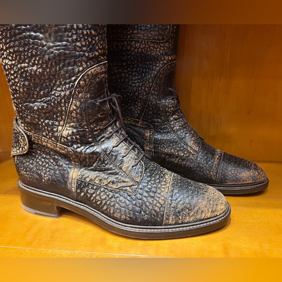 GUCCI ERA TOM FORD MEN TALL RIDING BOOTS
BROWN REPTILE LEATHER - Picture 6 of 10